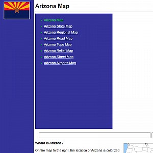 Printable Maps of Arizon
