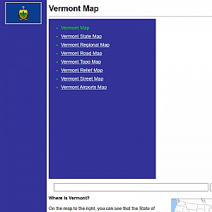 Road Map of Vermont