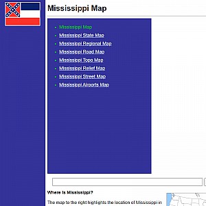 Relief Maps of Mississippi
