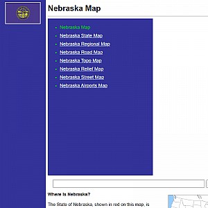 Relief Map of Nebrask
